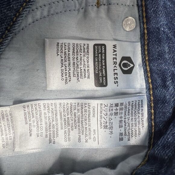 Levi '94 Baggy High Rise Straight Leg Jeans Sz 27 Med Wash Stretch L30 - Picture 8 of 10